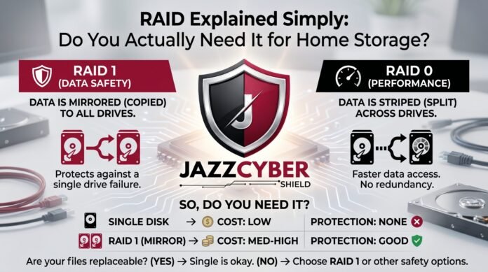 RAID for home storage explained — RAID levels comparison and NAS setup guide 2026