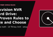 Hikvision NVR Hard Drive: 7 Proven Rules to Size and Choose the Best Disk Hikvision NVR hard drive sizing guide with bitrate math and the 16 TB per-bay limit